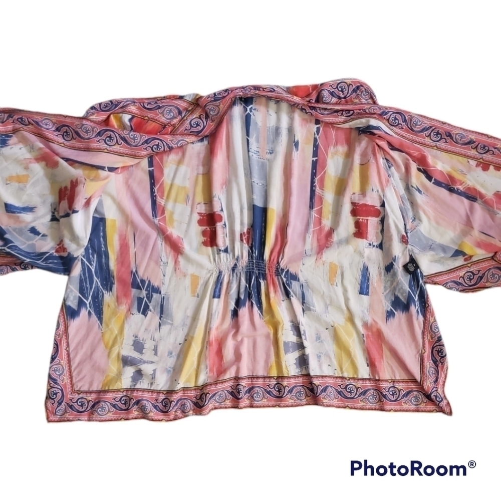 Tolani Collection Open Front Abstract Kimono Size… - image 6
